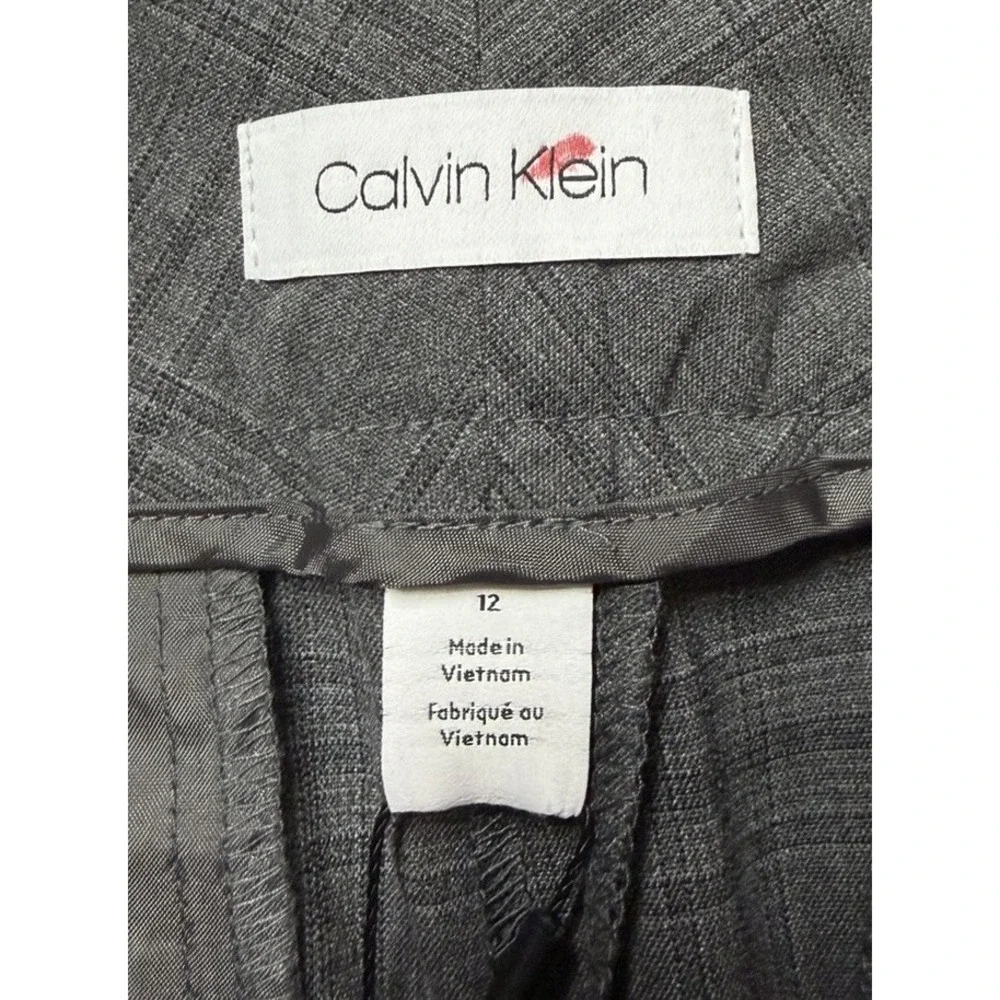 NWT‎ Calvin Klein Womens Gray Modern Ankle Dress Pants Slacks Trousers Size 12